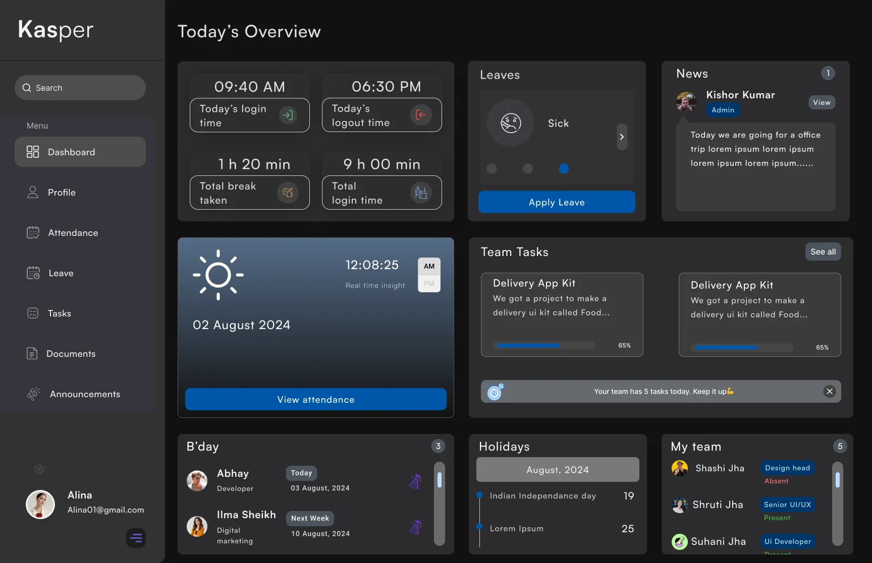 Dark Mode Mun-C Dashboard